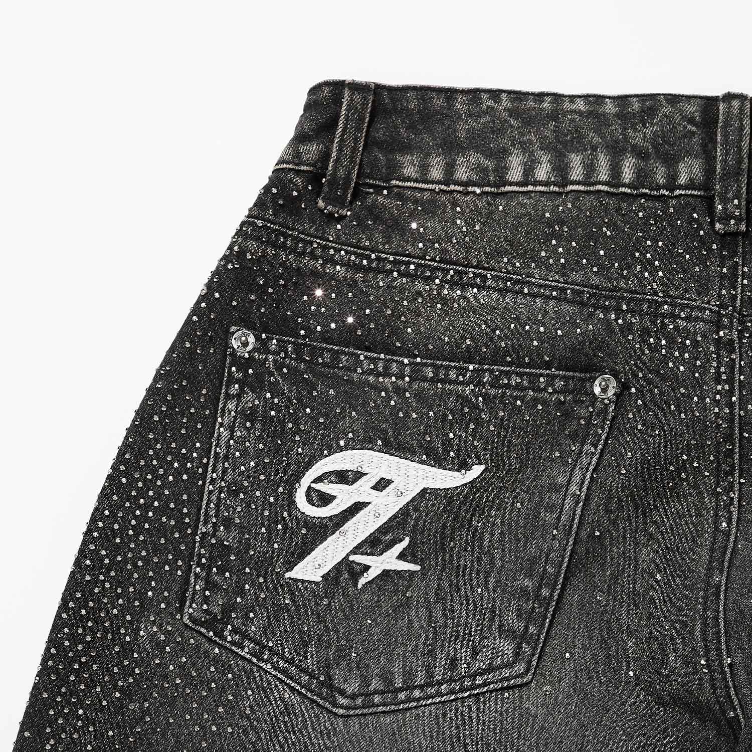 Starry Wide-Leg Jeans - Black - imagen 6