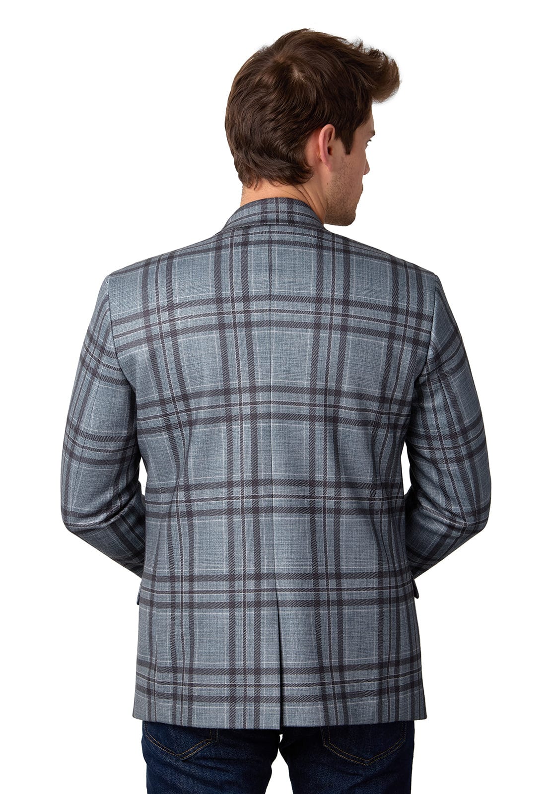 Blazer estampado negro a cuadros - imagen 2