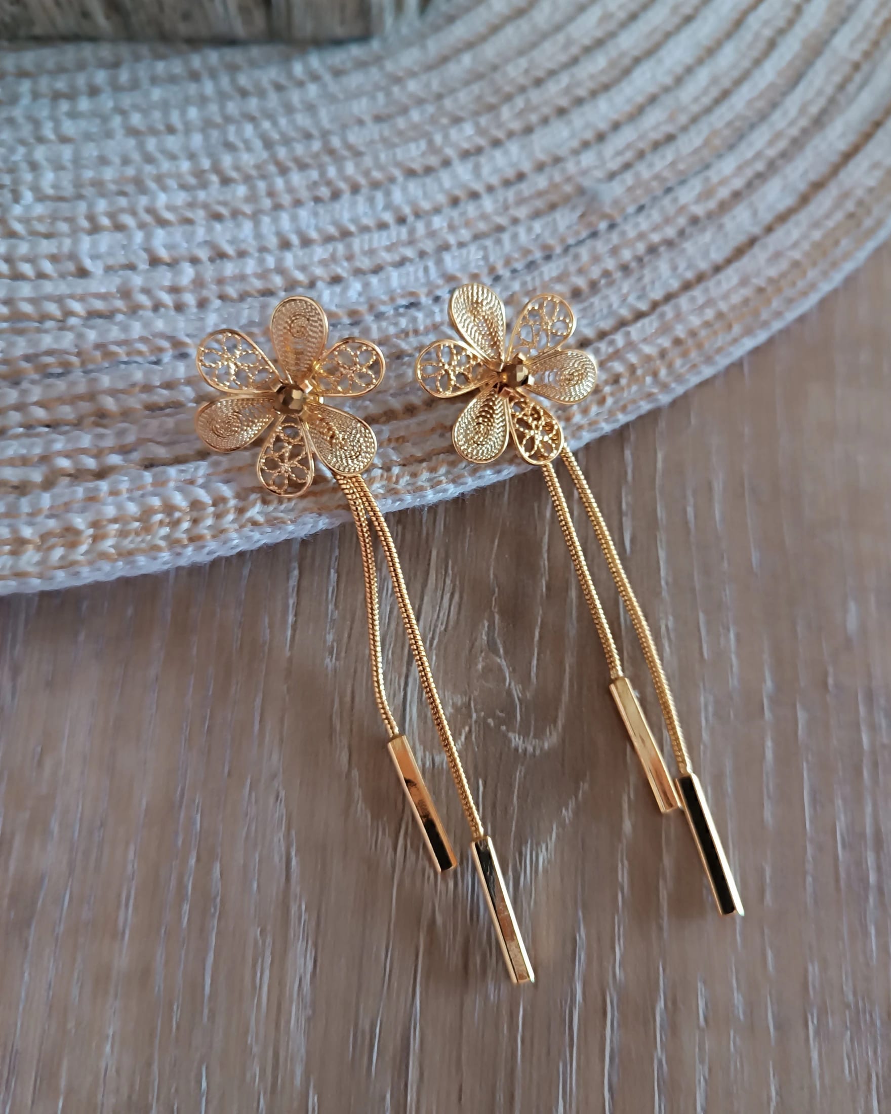Aretes filigrana doble función; Elia - imagen 6