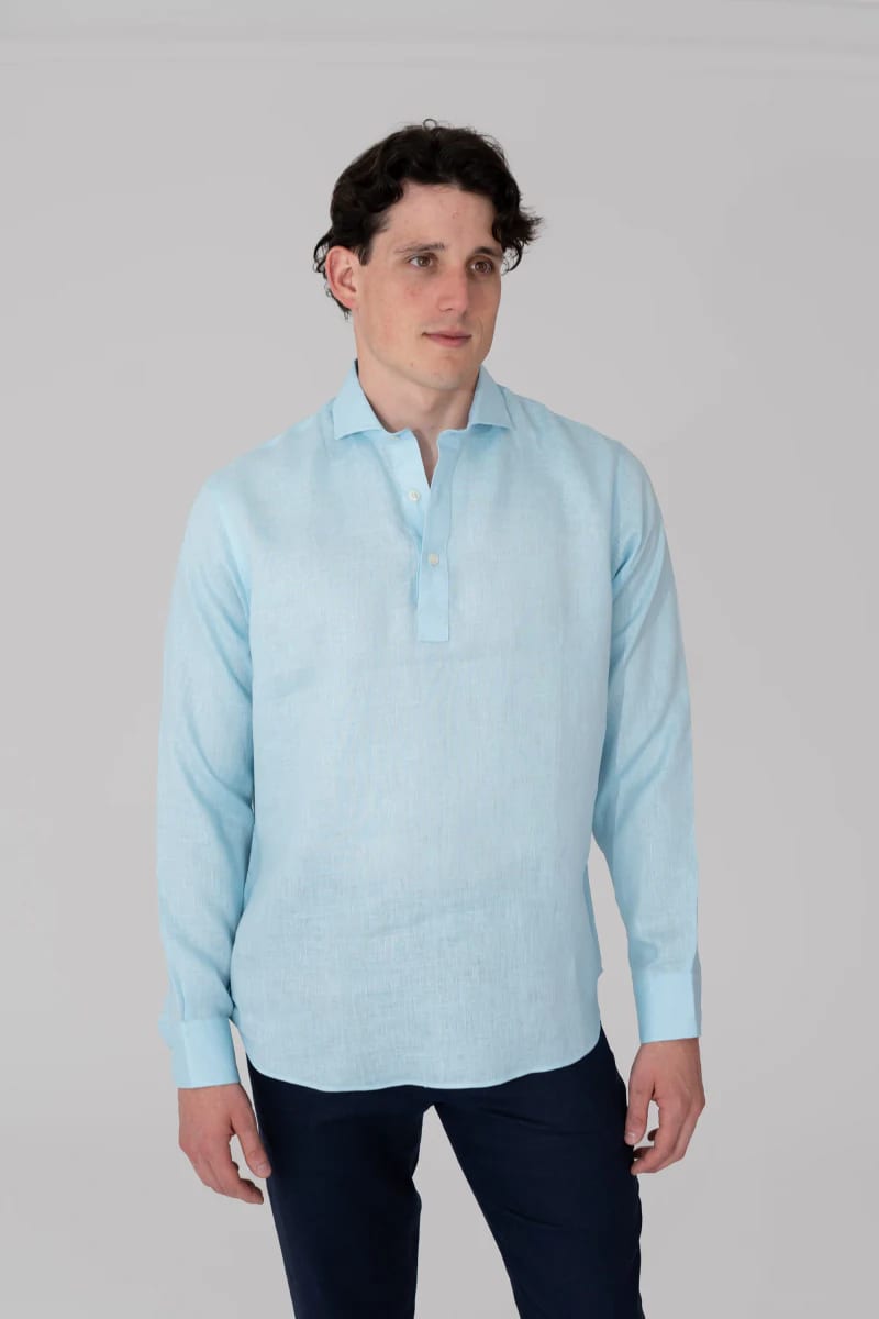 Polera 100% Lino Cuello Francés - imagen 3
