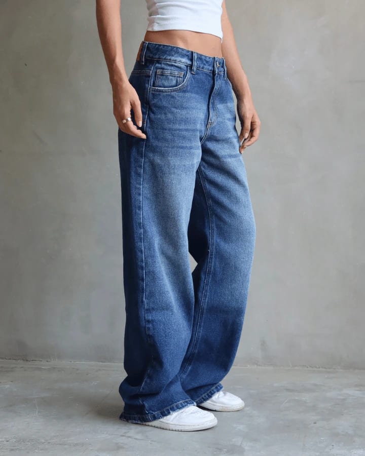 JEAN RELAXED FIT GLITTER STARS BLUE WASHED AZUL - imagen 7