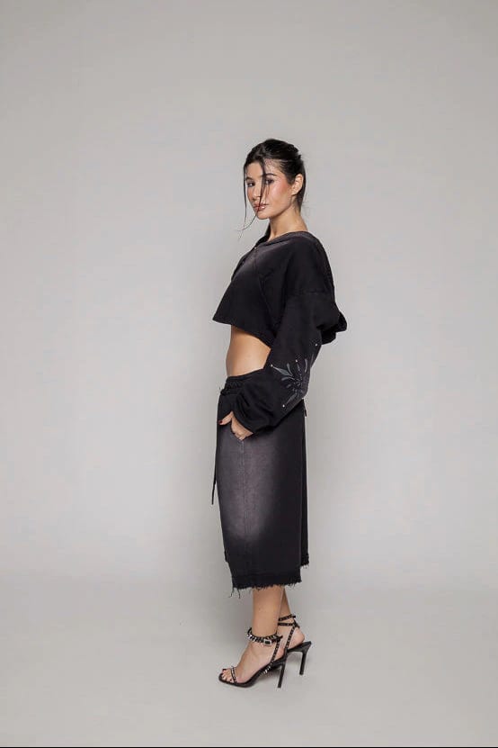 Bermuda/Jorts Remainder Dama Sogno-Negro - imagen 4