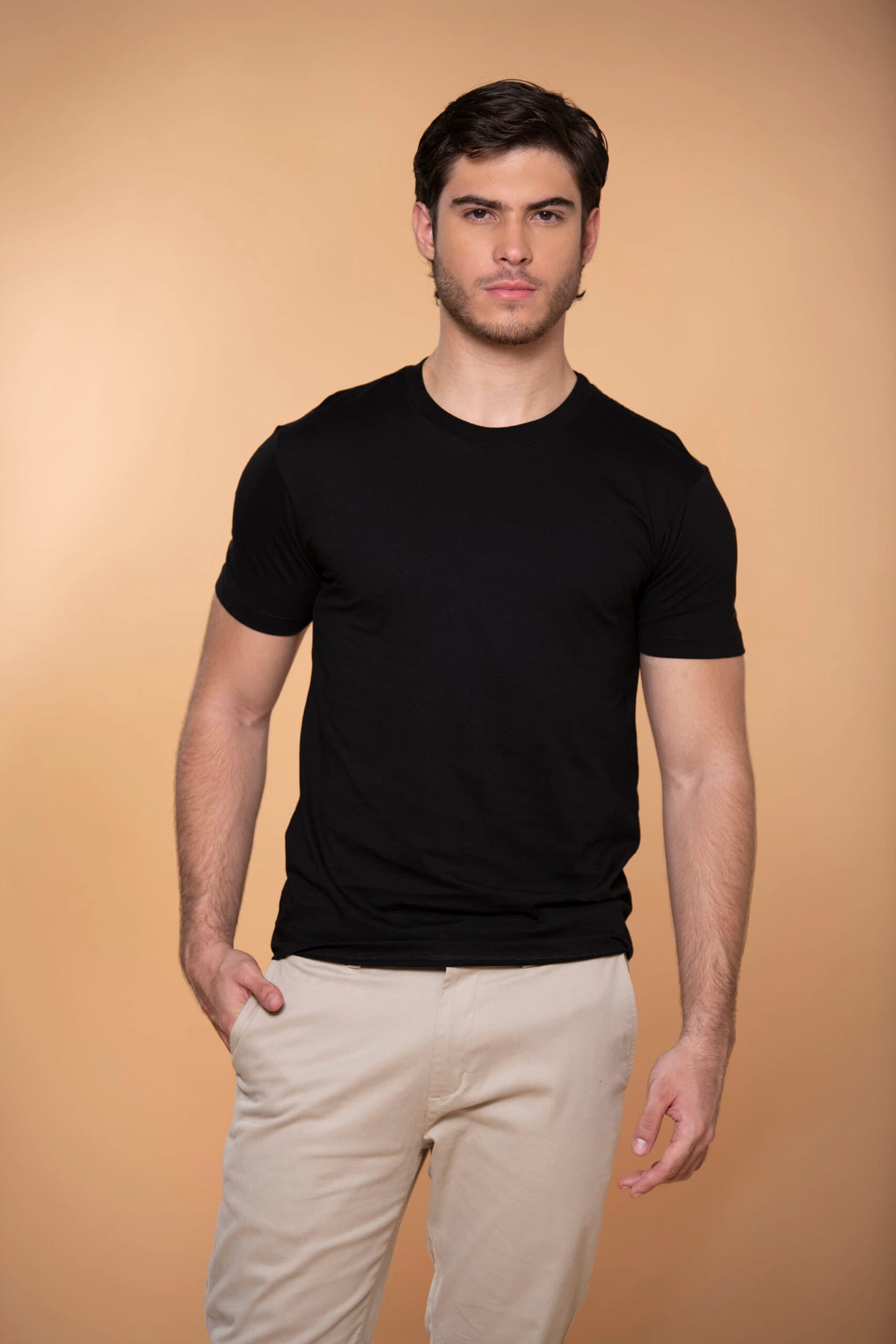Camiseta 100% Algodón Pima Negro - imagen 1