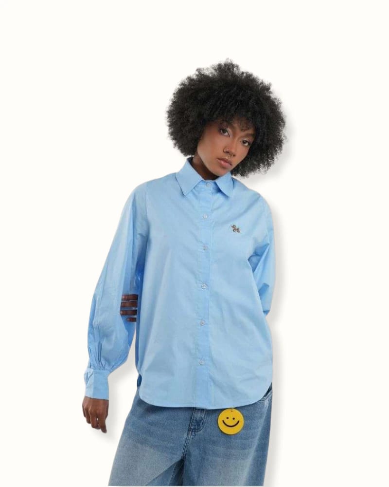Camisa globo - Azul Cielo - imagen 1