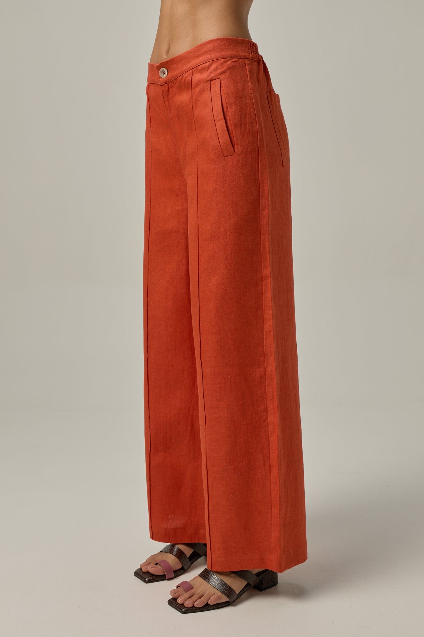 Pantalón Serre de lino | Naranja - imagen 2