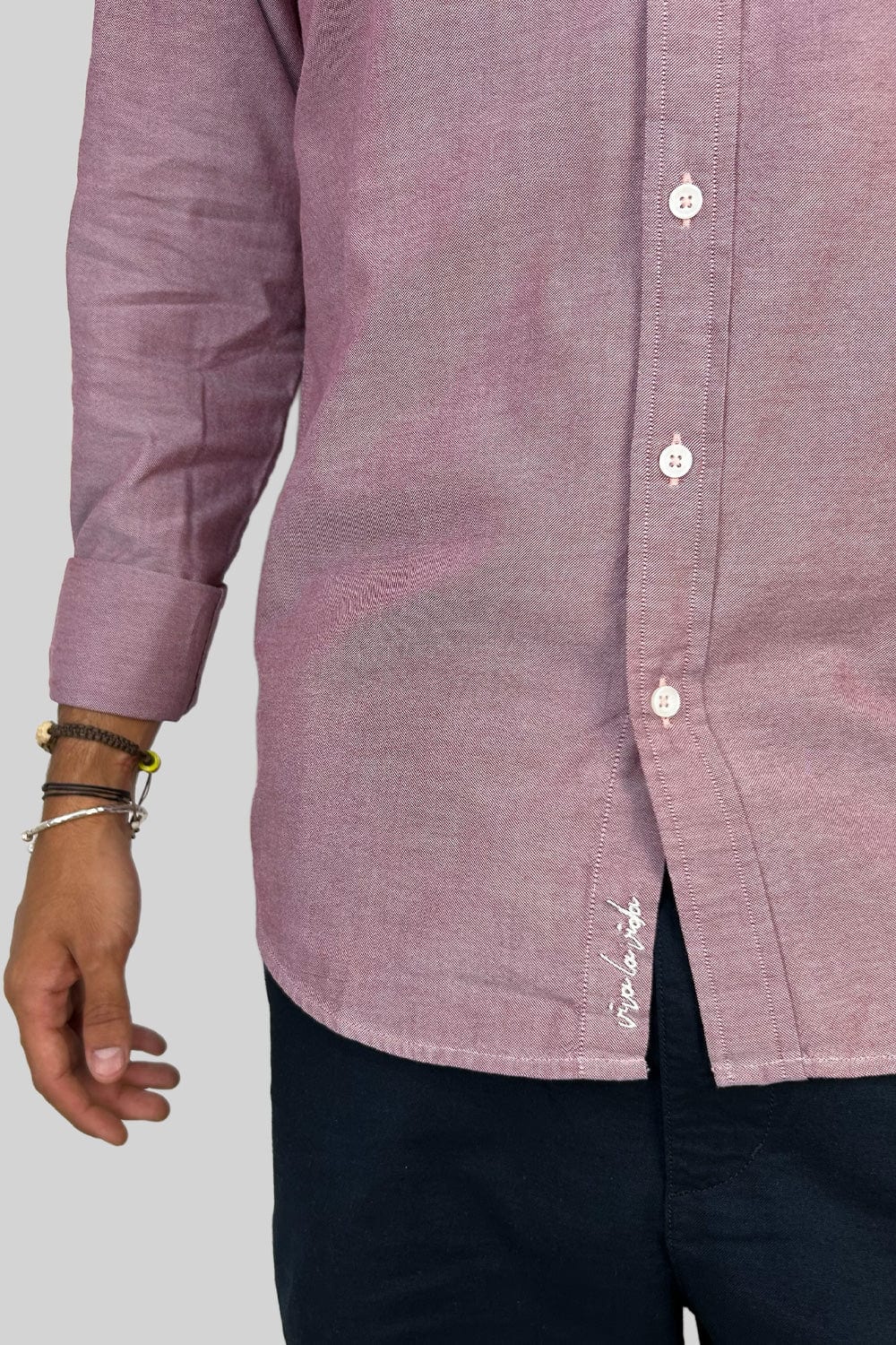 CAMISA OXFORD DOTTED RED - imagen 4