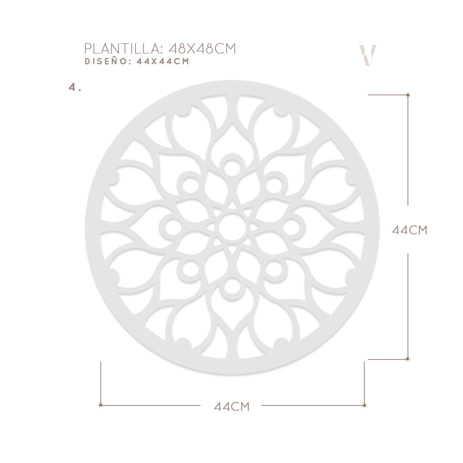 Plantillas para pintar, Vamarú Stencils, Colección Armonía 25cm y 48cm, 5und - imagen 16