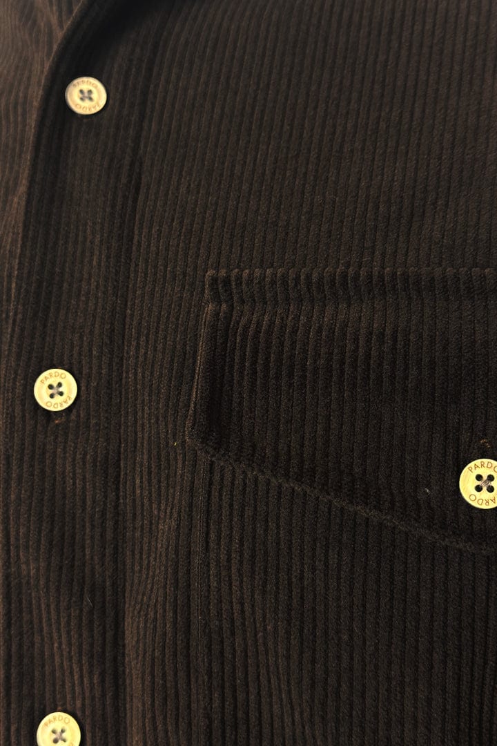 Camisa corduroy/pana café - imagen 7