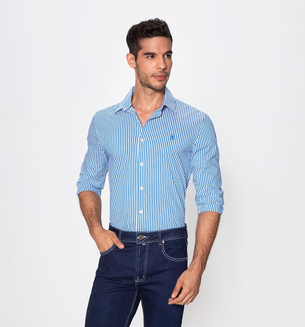 Camisa de rayas con bordado - imagen 6