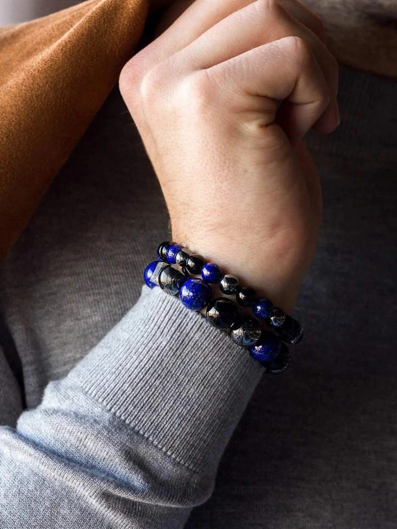 Brazalete Tayrona Lapislázuli 8mm - imagen 3