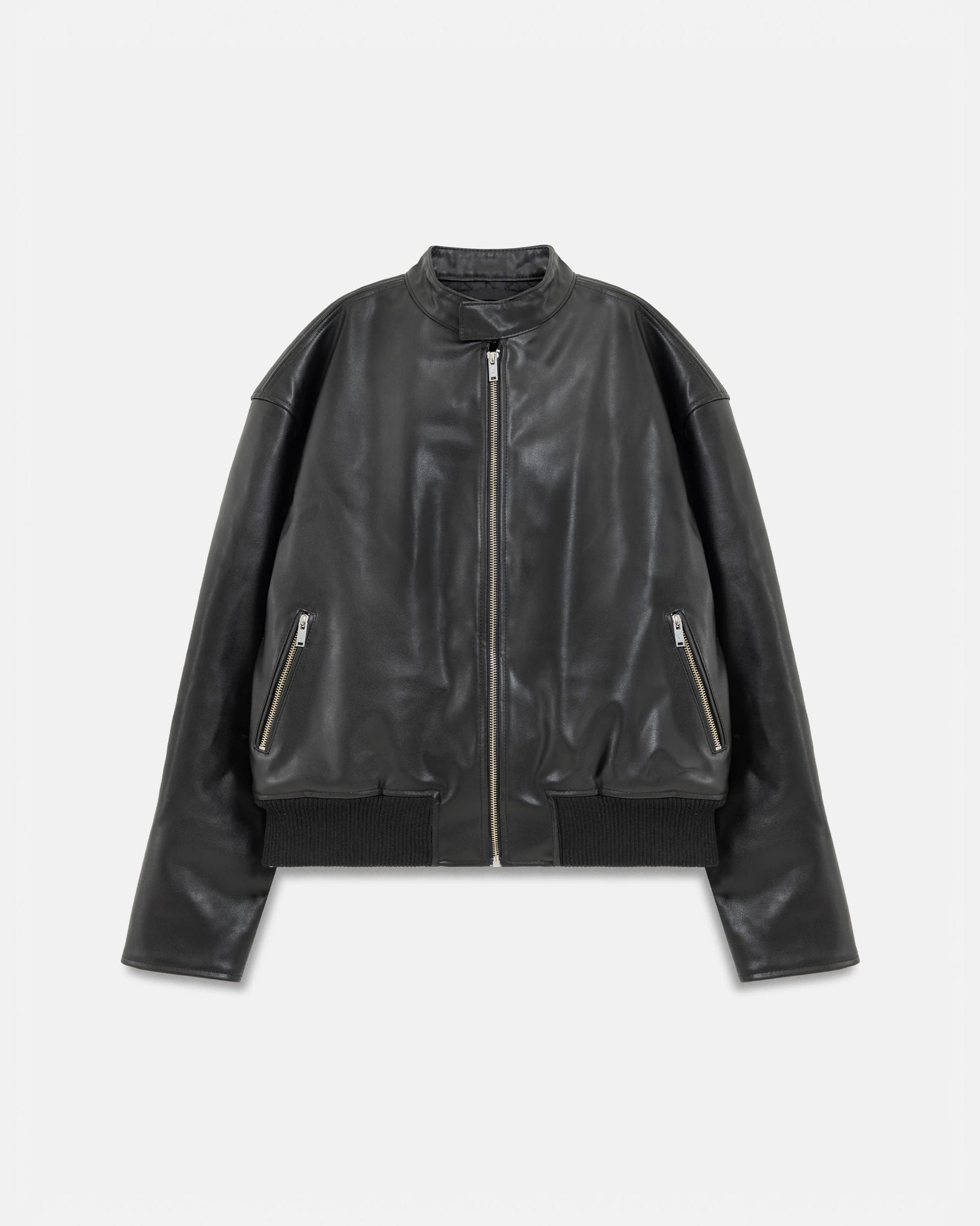 Spring Worn Logo Biker Jacket Black - imagen 3