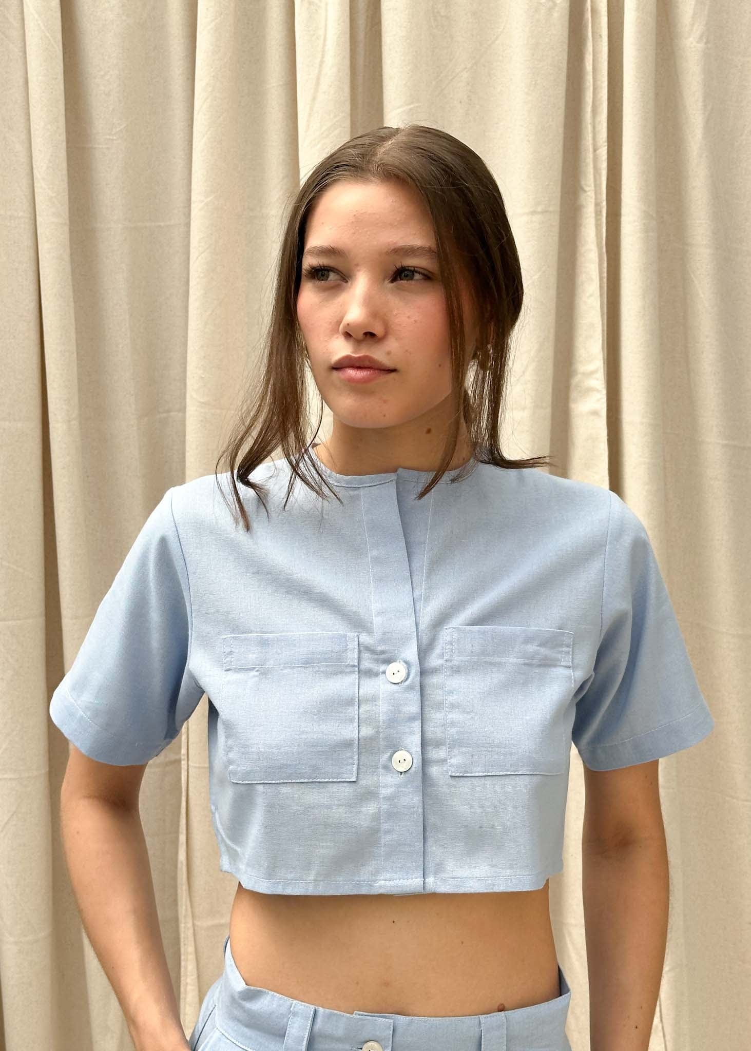 Blusa Safari Celeste - imagen 1