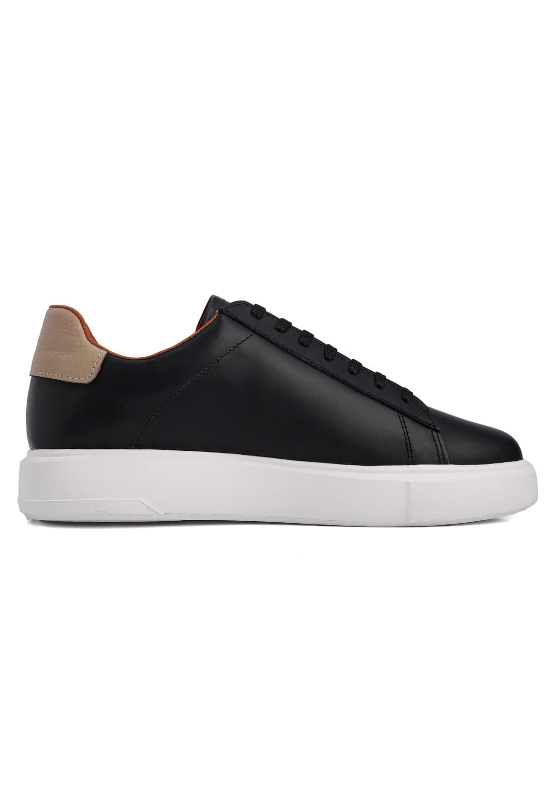 Tenis negros suela blanca talón camel - imagen 8