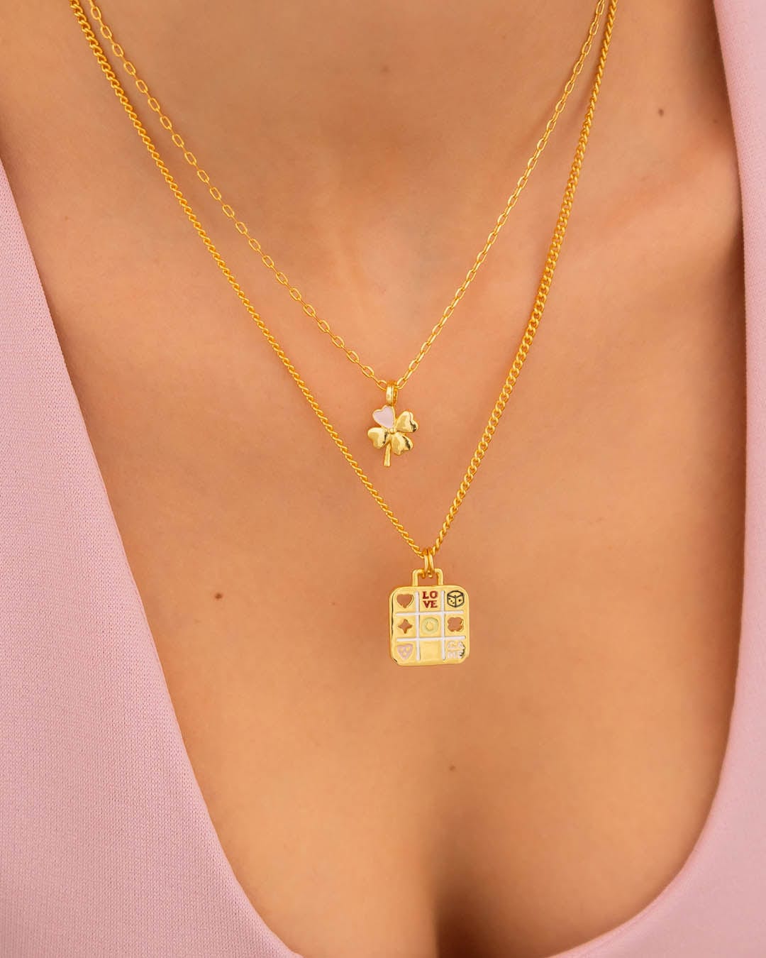 Set x 2 Collar Tablero Triqui - imagen 1