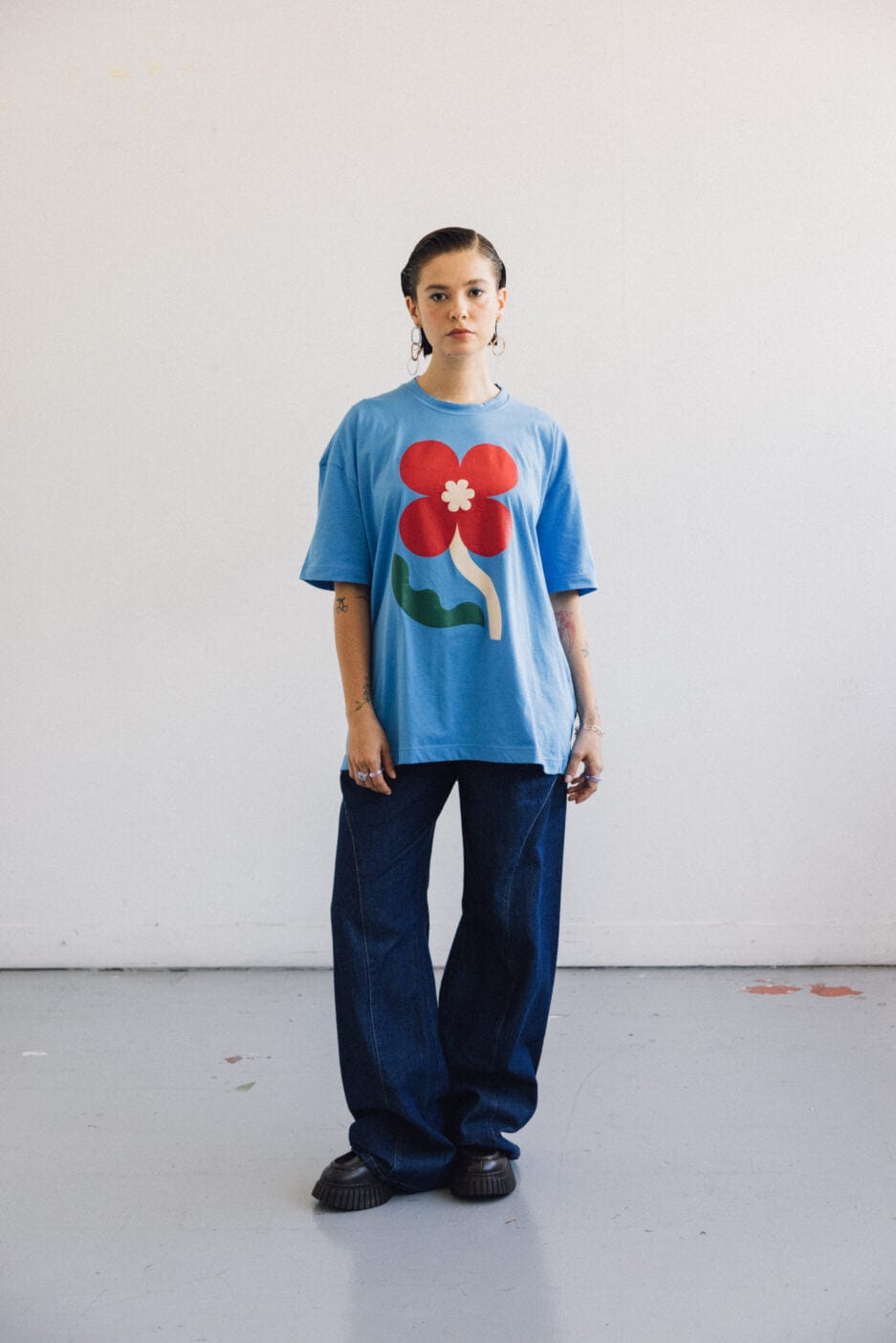 T-shirt Oversize Hibiscus - imagen 1