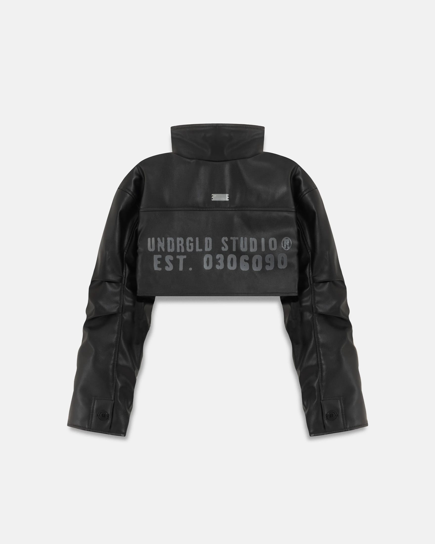 Spring Worn Logo Cropped Jacket Black - imagen 1