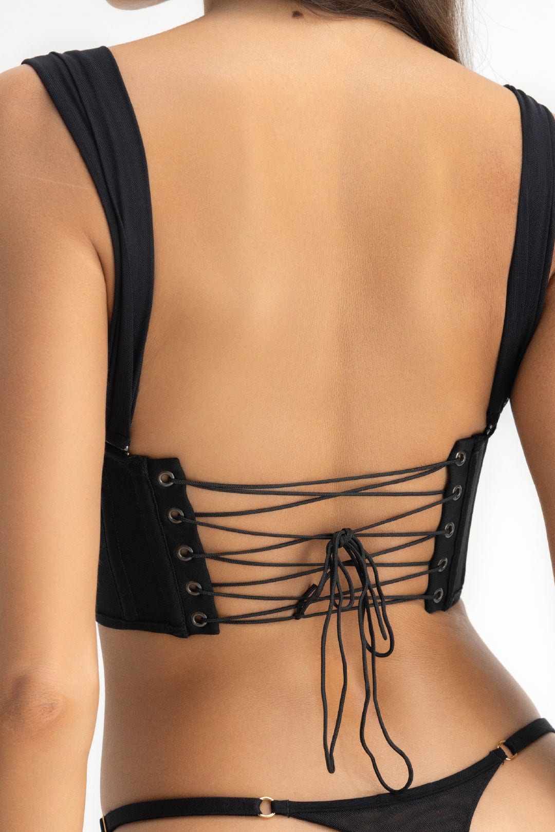 SET CROP TOP, FALDA & PANTY AISA NEGRO - imagen 10