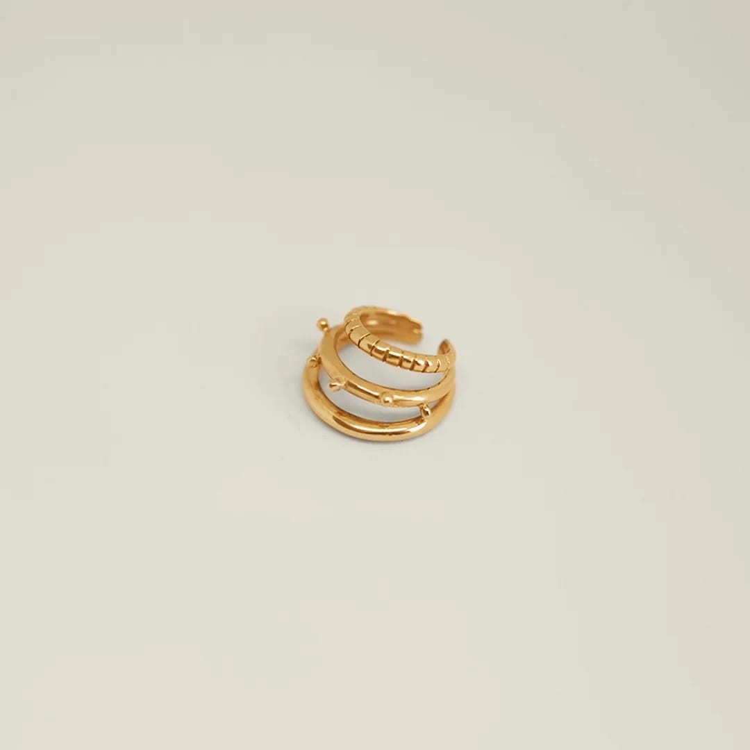 Triple Chuf Ear Cuff Gold - imagen 1