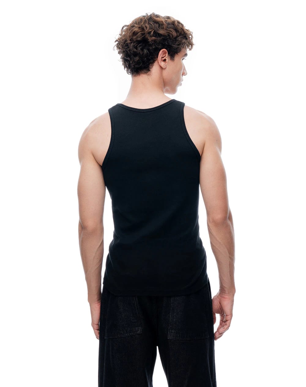 Camisilla slim algodón negro hombre - imagen 2