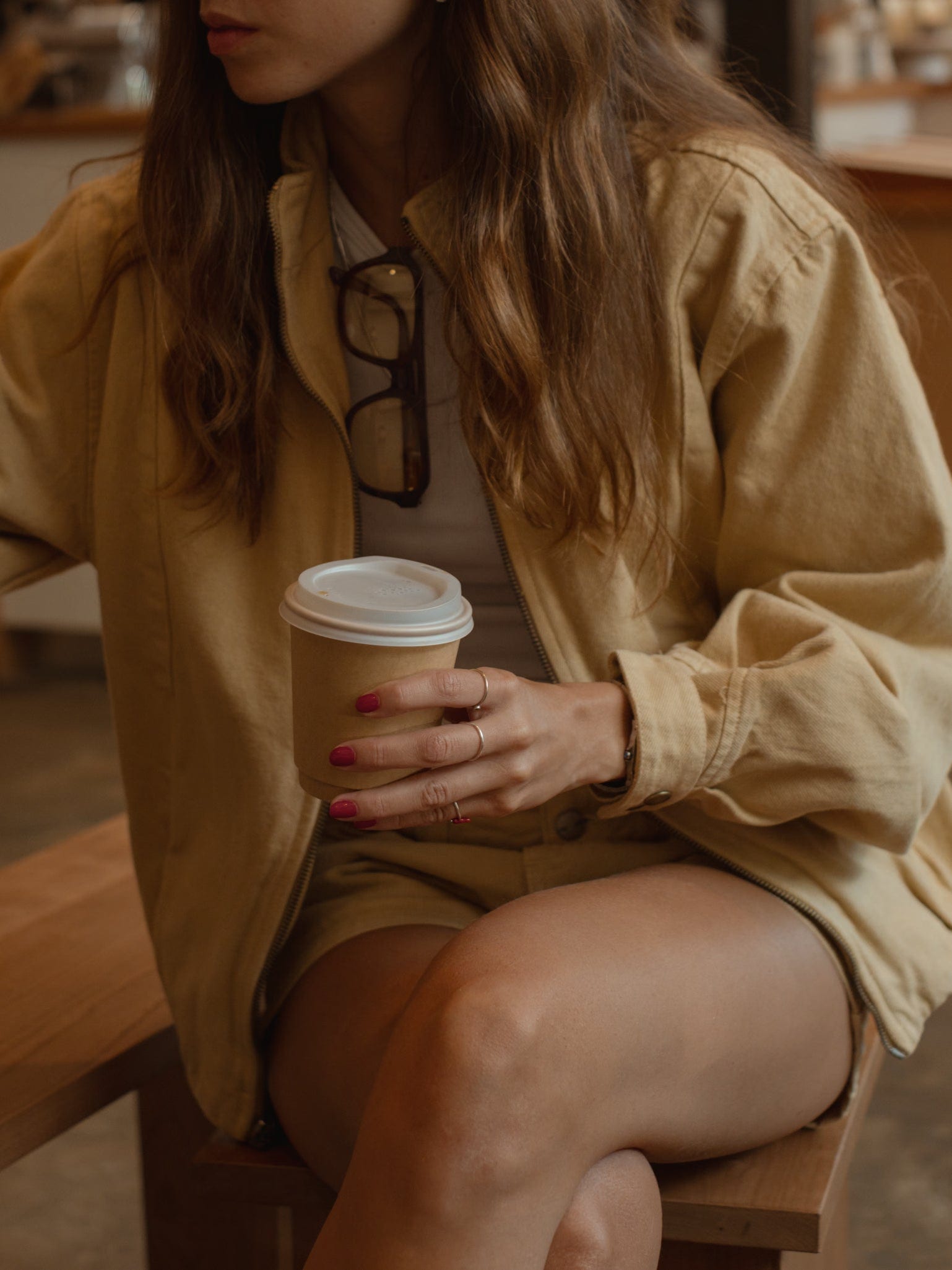 BUBBLE DENIM JACKET - DESERT YELLOW - imagen 5