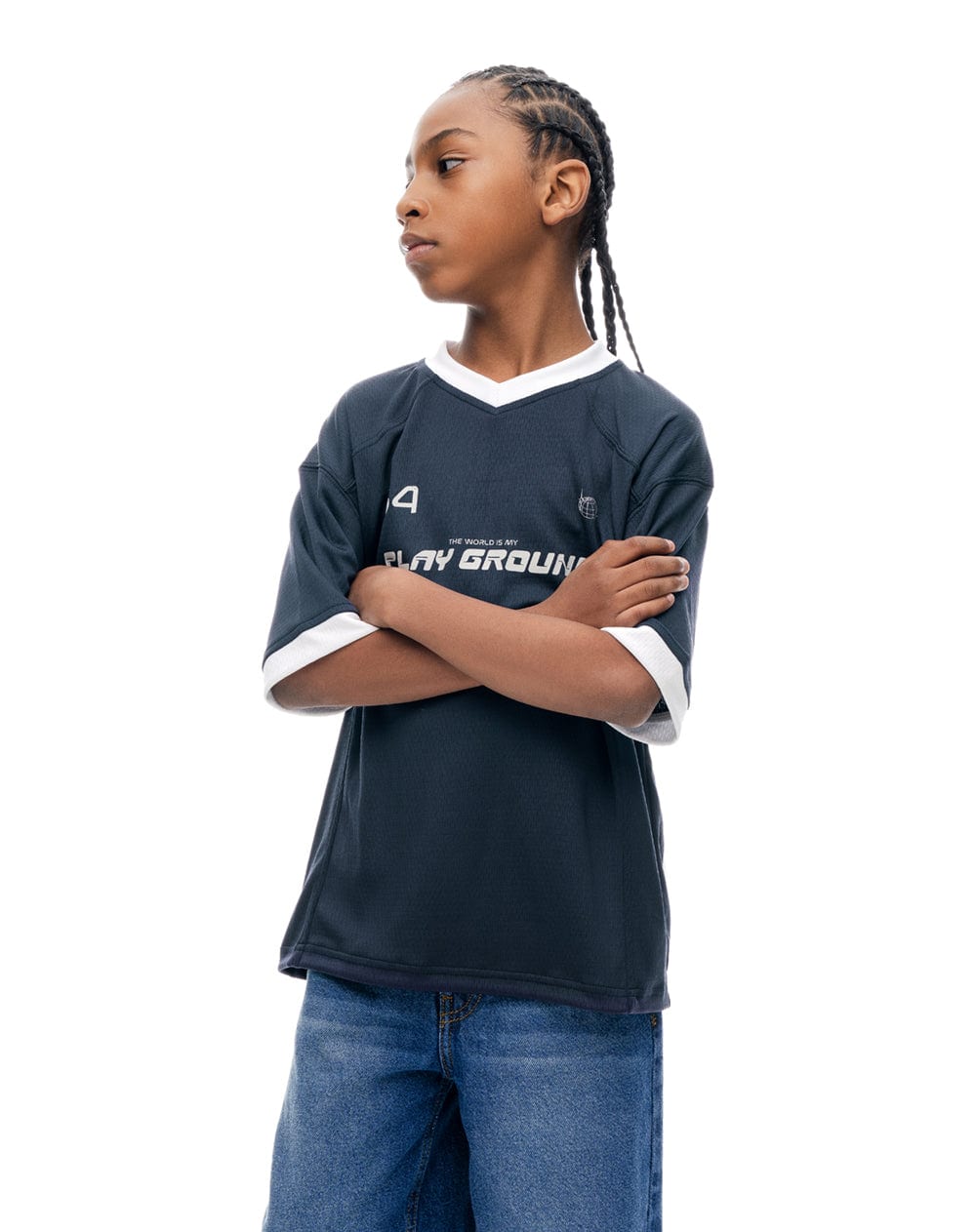Camiseta regular manga corta azul niño - imagen 2