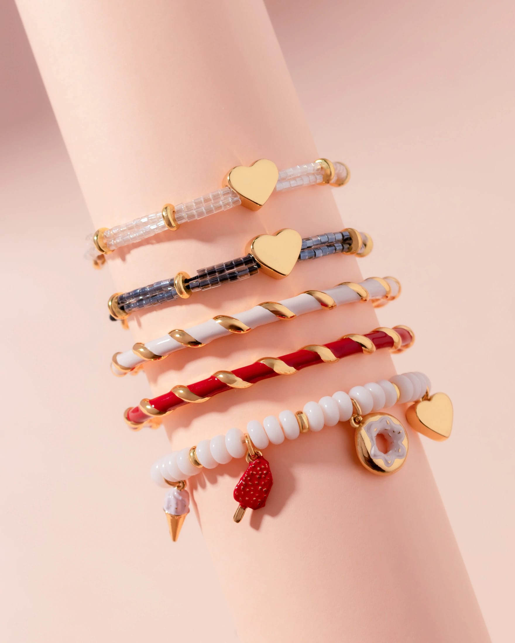 Pulsera Corazón Liso + Aretes - imagen 2