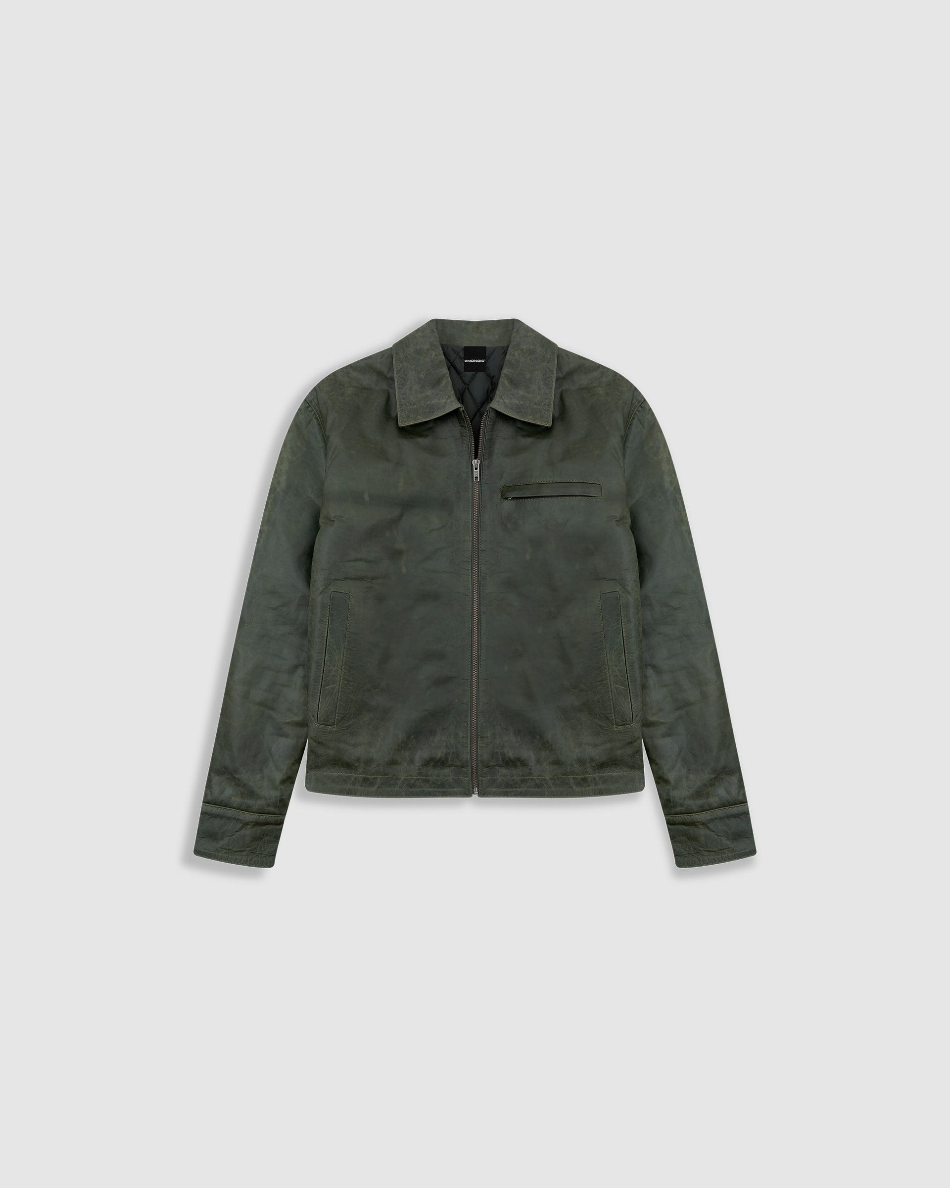 Chaqueta Monogram Leather - Verde Oliva - imagen 1