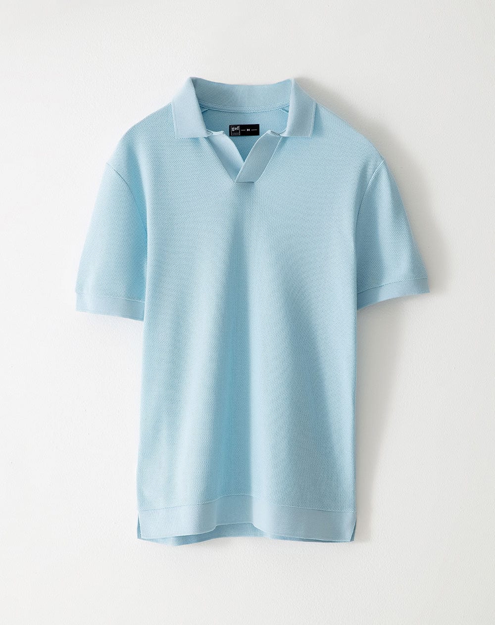 Polo regular tejido de punto algodón azul hombre - imagen 5