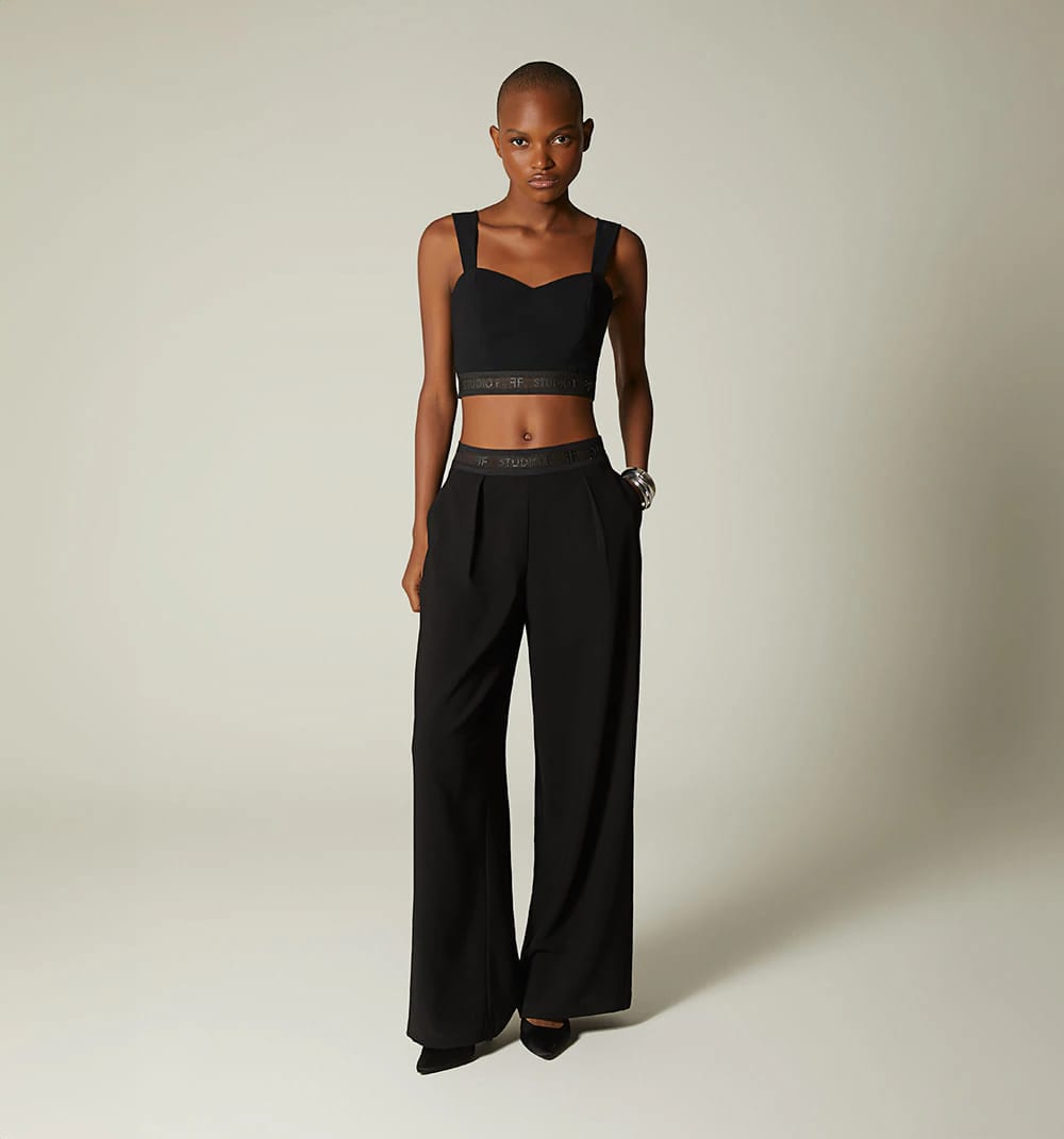 Blusa crop de tiras - imagen 1
