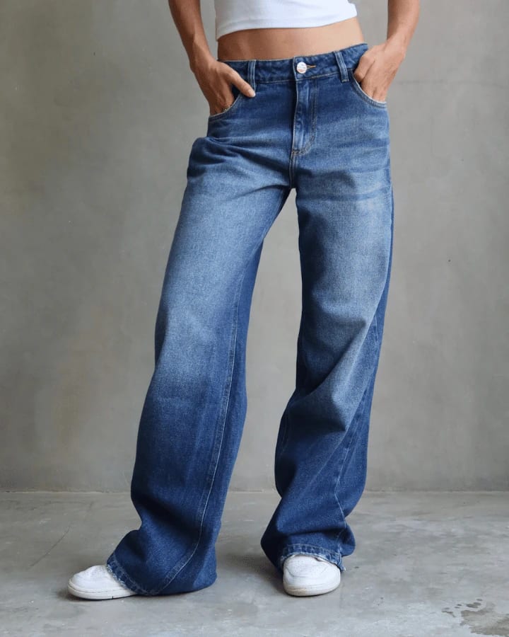 JEAN RELAXED FIT GLITTER STARS BLUE WASHED AZUL - imagen 8