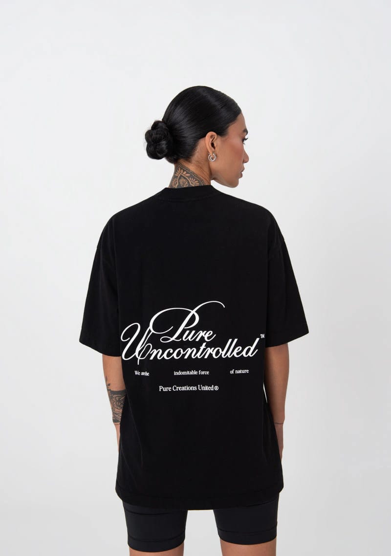 Uncontrolled black t-shirt - imagen 4