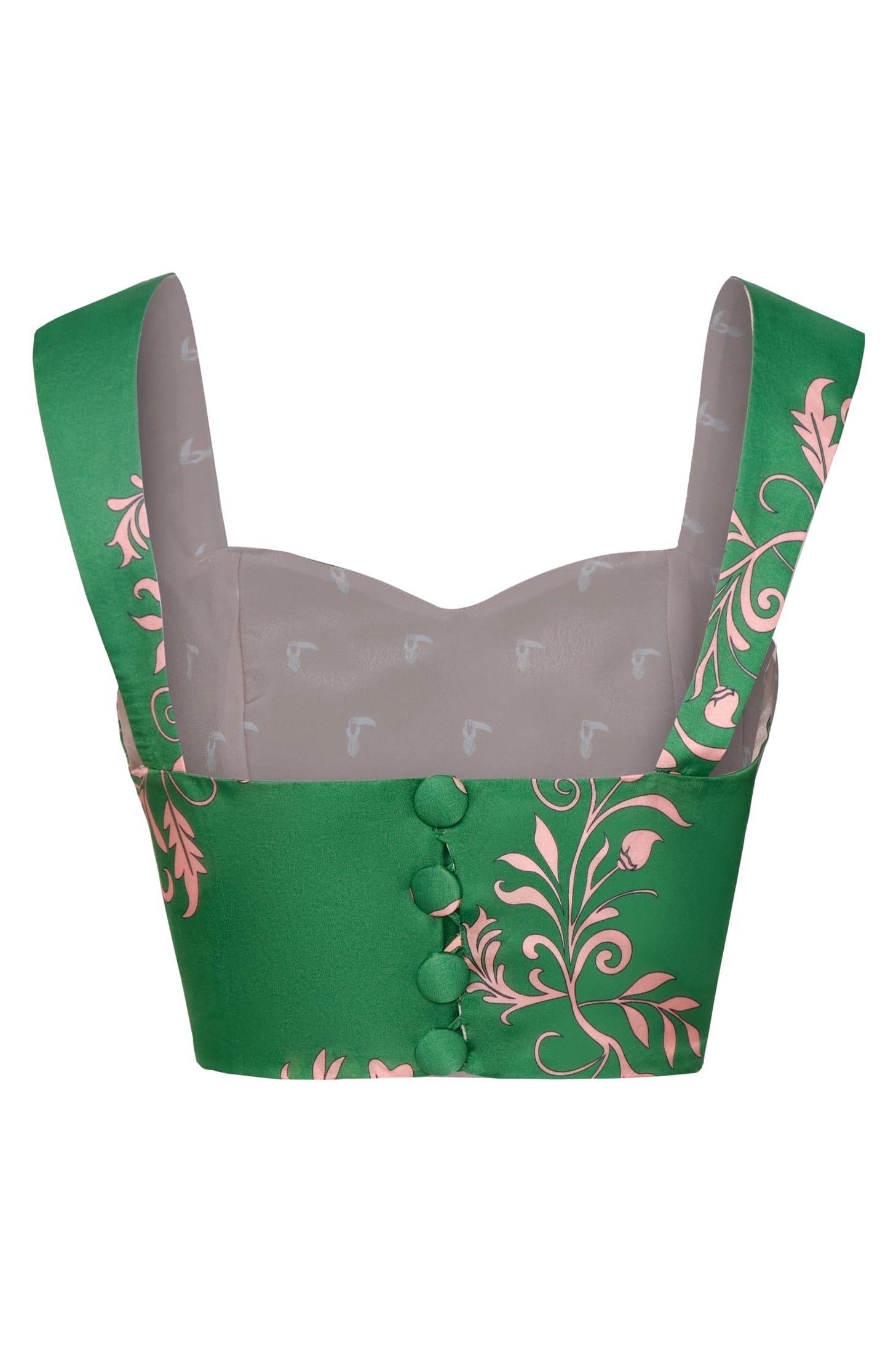 Calima Cotton Silk Top / Green Buganvilias - imagen 3