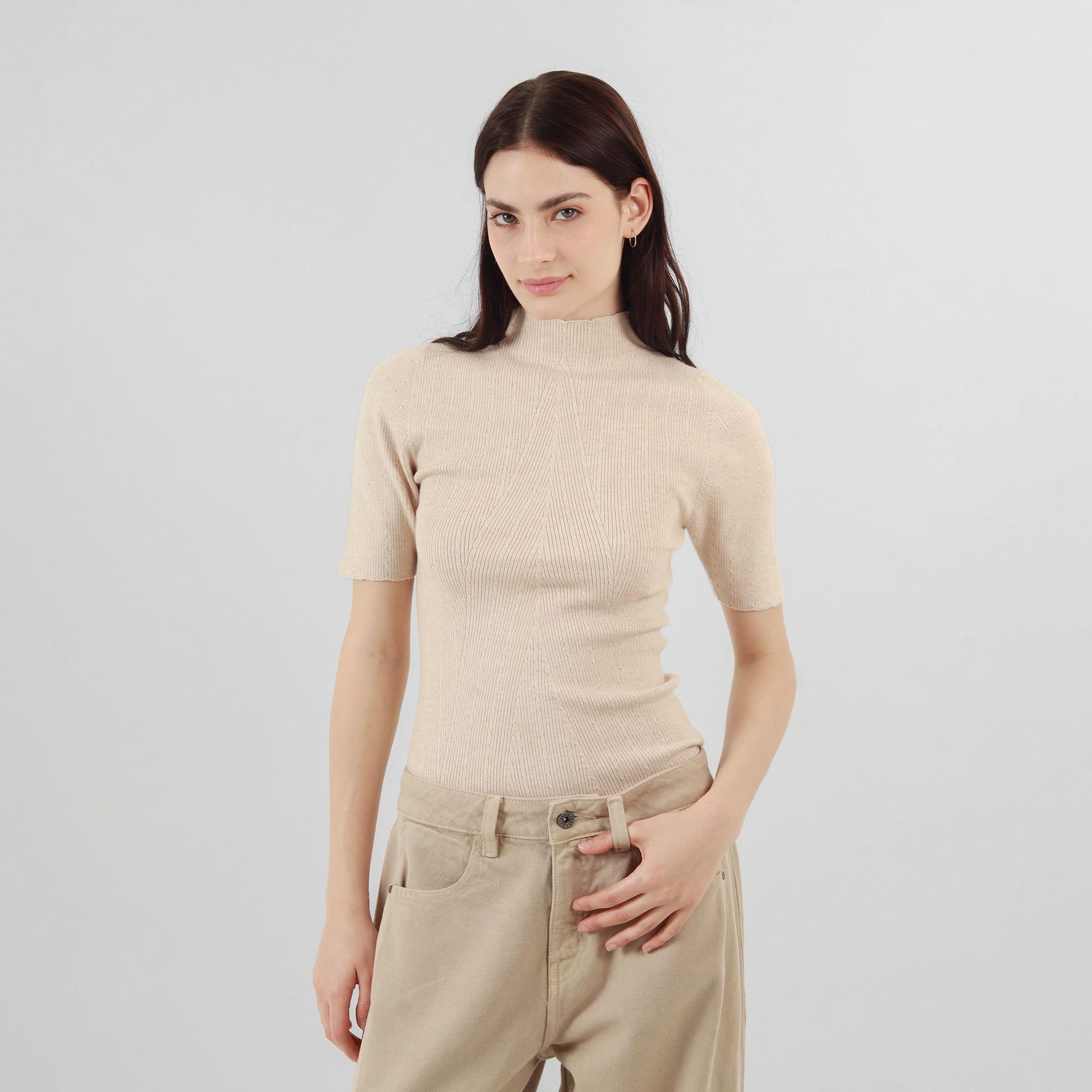 Sweater canale cuello alto manga corta - imagen 6