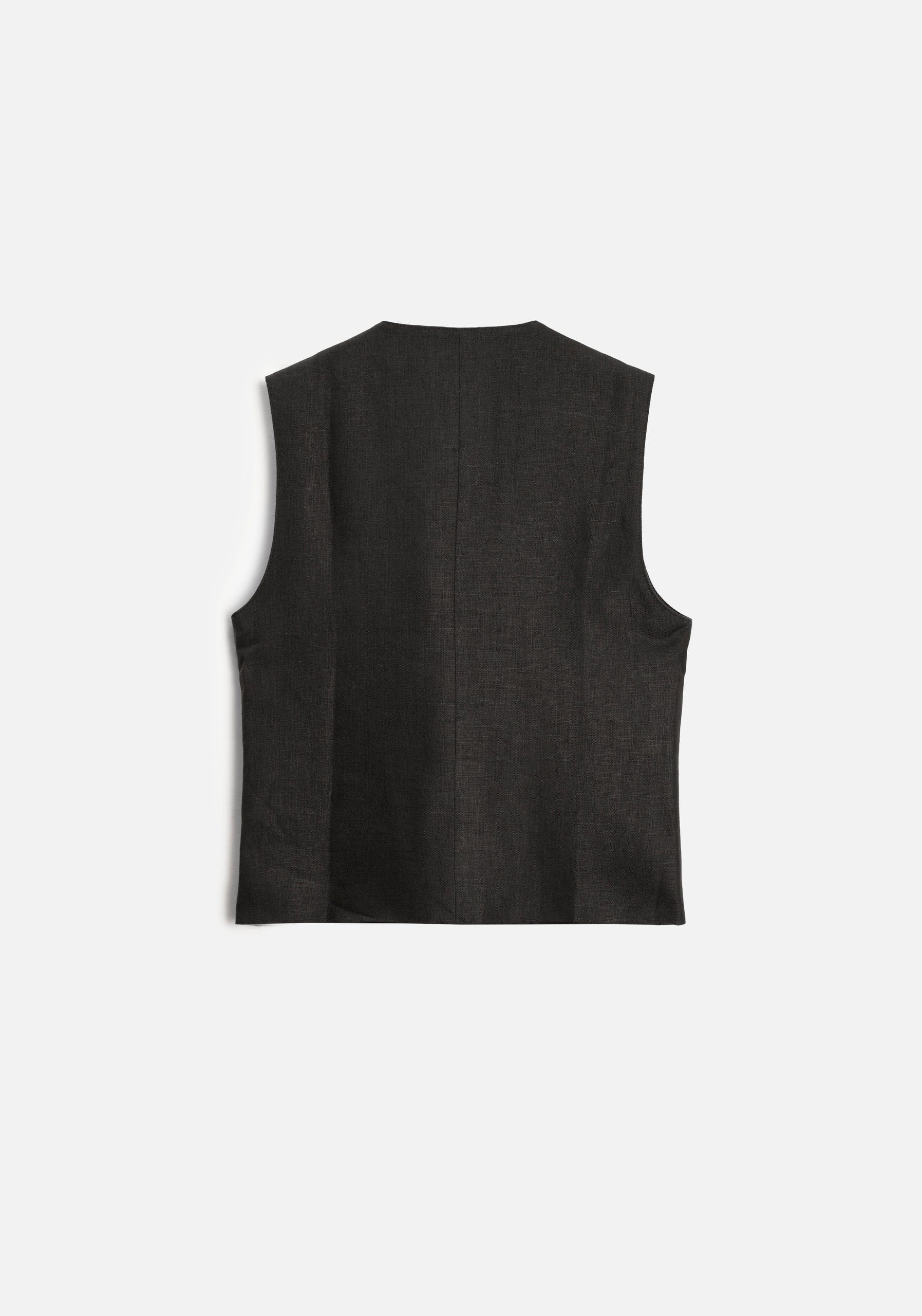 Chaleco M Monroe Lino Negro - imagen 5
