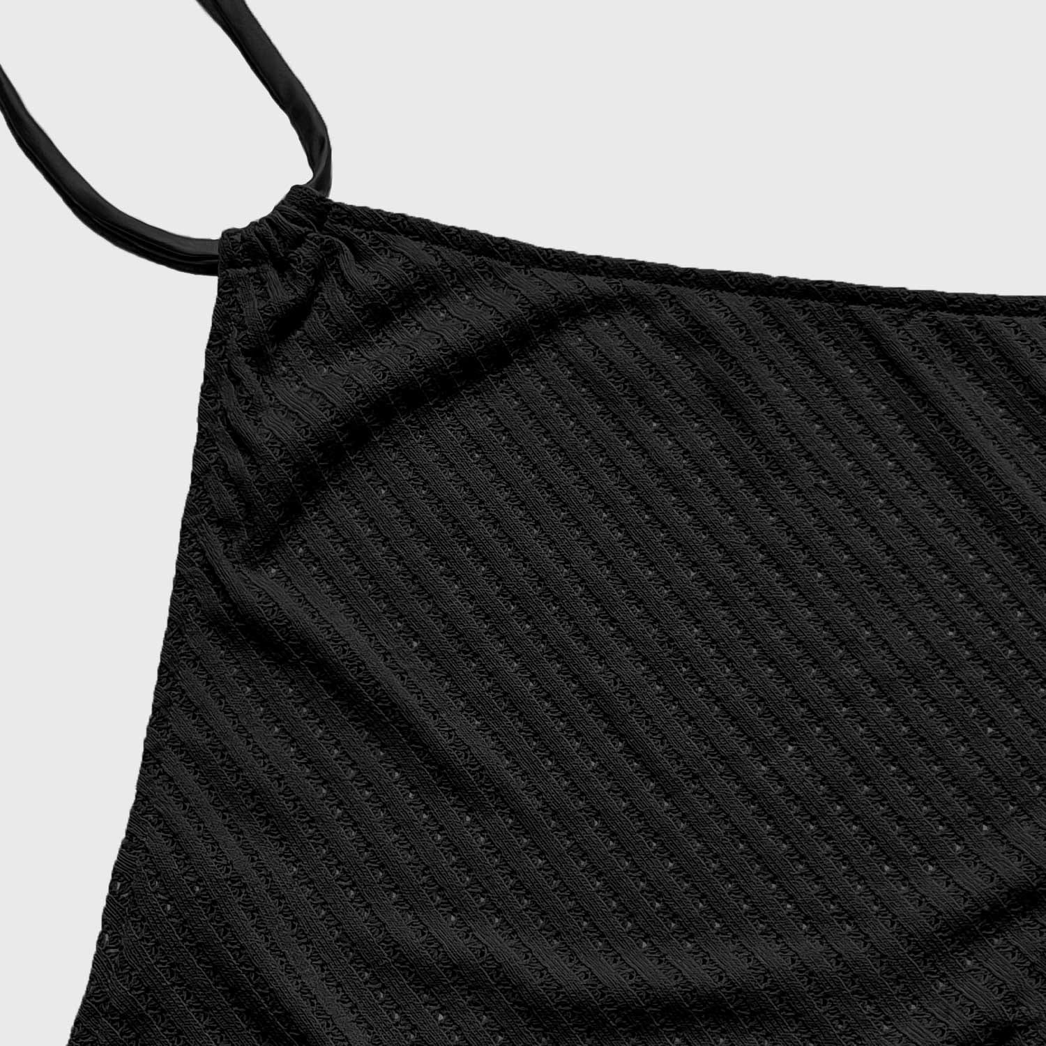 Textured Halter Top - Black - imagen 6
