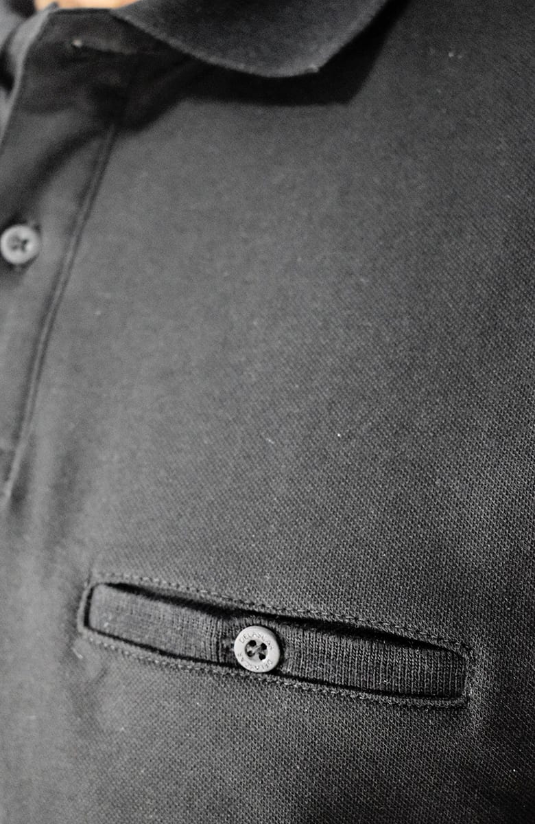 Camiseta Tipo Polo Negra para Hombre - imagen 2