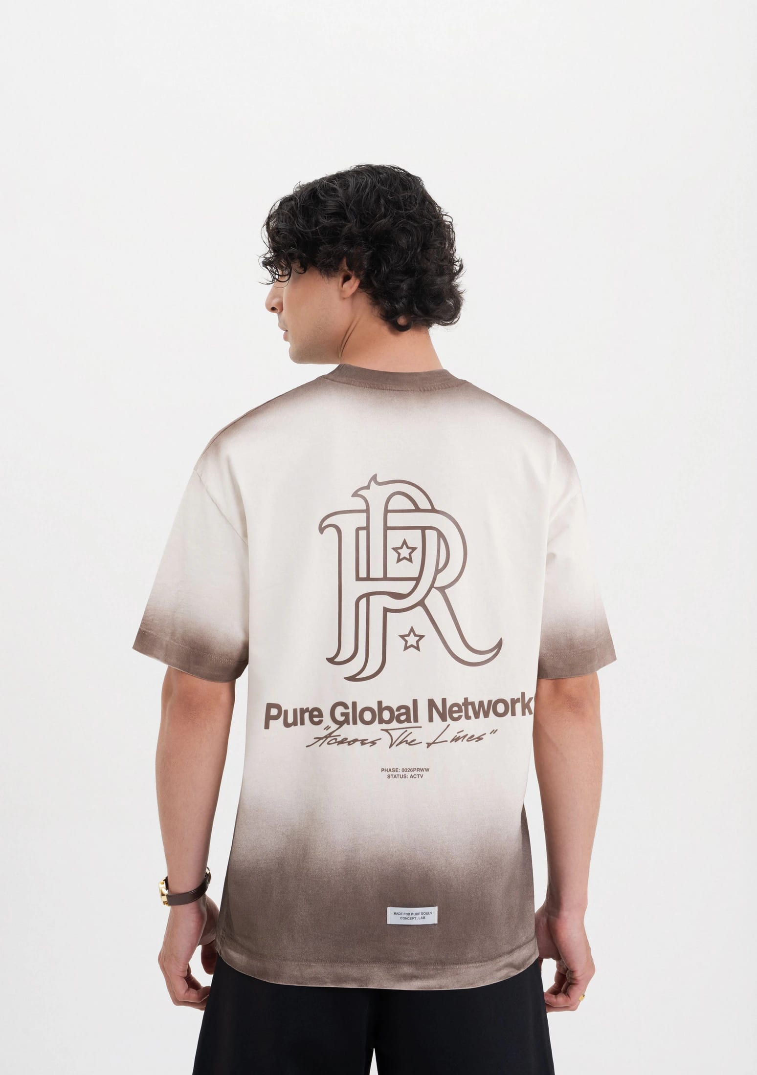 Across The Lines Brown Washed T-Shirt - imagen 3