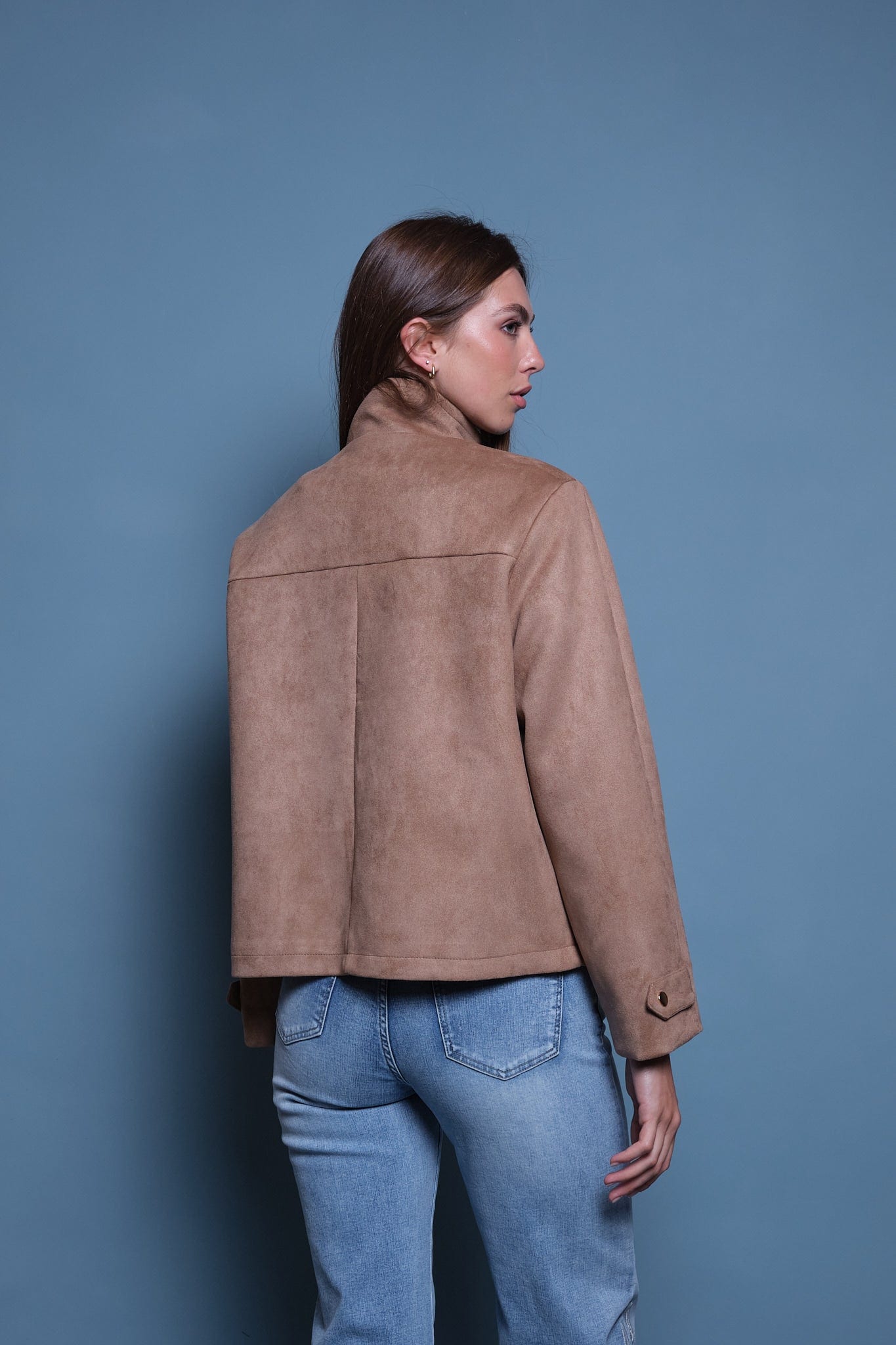 CHAQUETA GAMUZA CUELLO FUNNEL CAFE - imagen 4