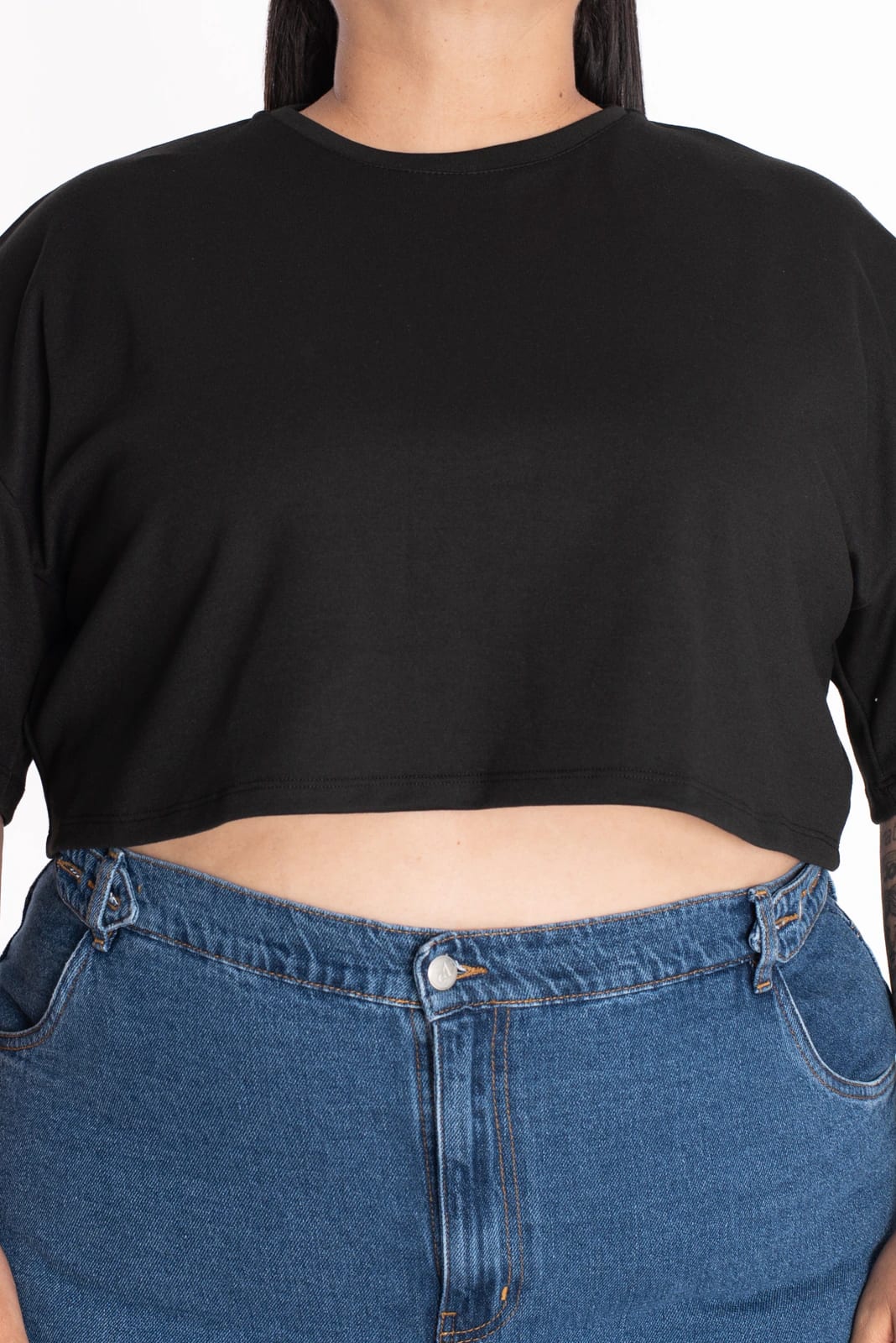 Crop Top Oversize Negro - imagen 4