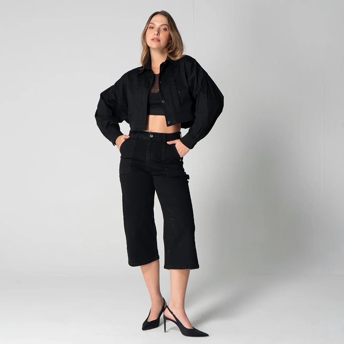 Chaqueta Corta Dril Oversize Magesty - imagen 2