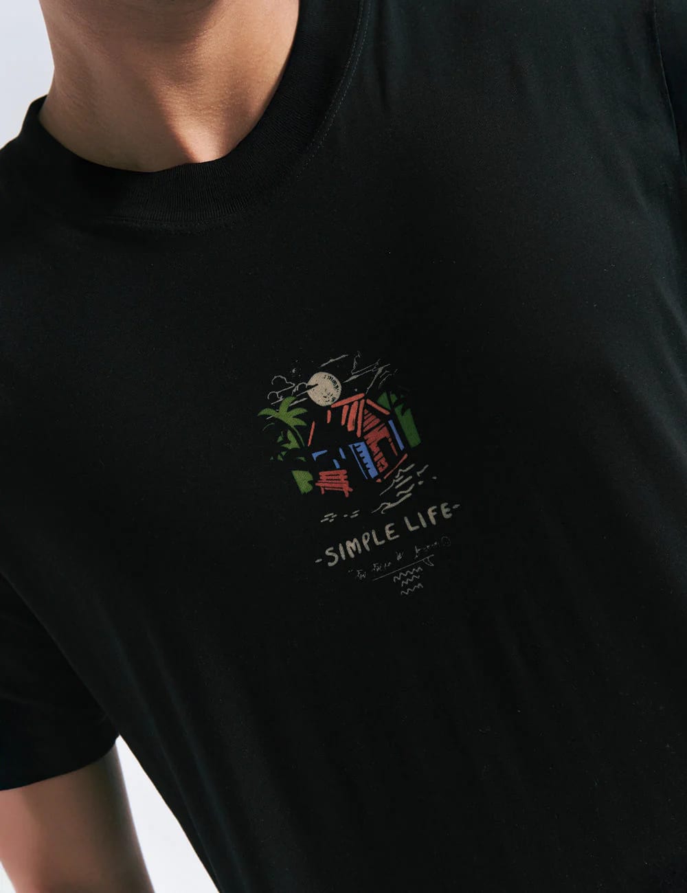 Camiseta Regular Fit Mountain Life negro Hombre - imagen 8
