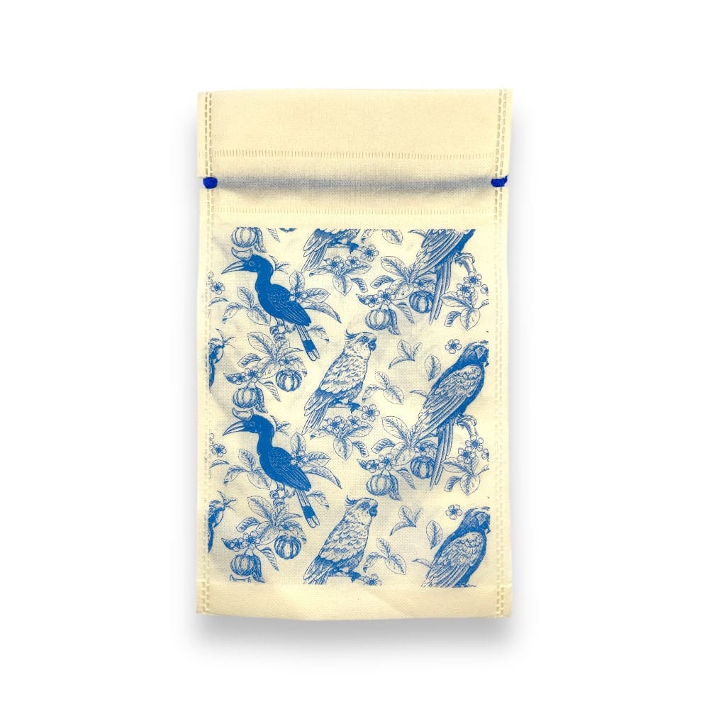 Bolsa en Tela Pequeña Aves Azules Reciclable y Reutillizable. Medidas 20*33 - imagen 1