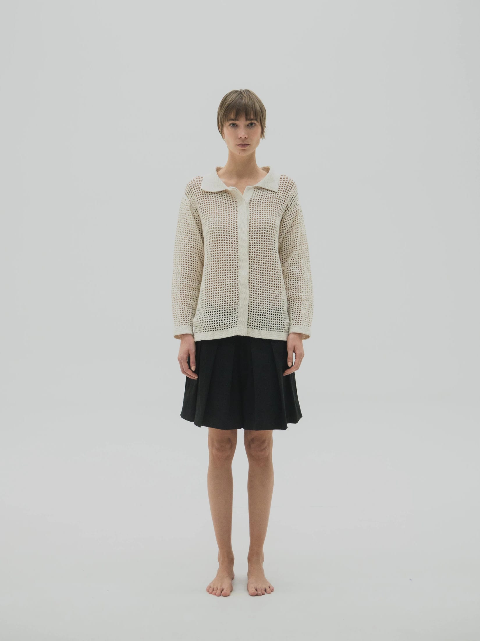Camisa tejida en crochet Mujer - imagen 3