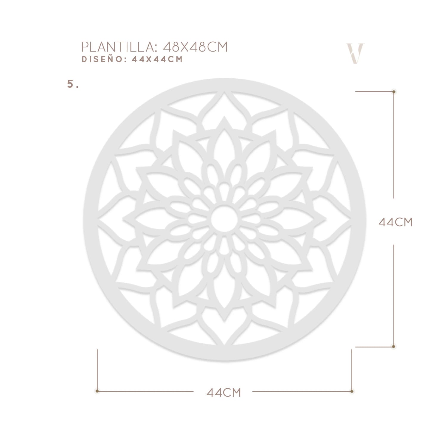 Plantillas para pintar, Vamarú Stencils, Colección Armonía 25cm y 48cm, 5und - imagen 17