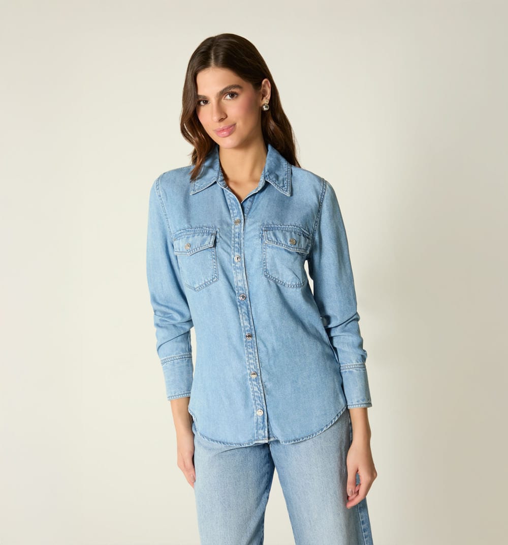 Blusa camisera manga larga para mujer - imagen 2