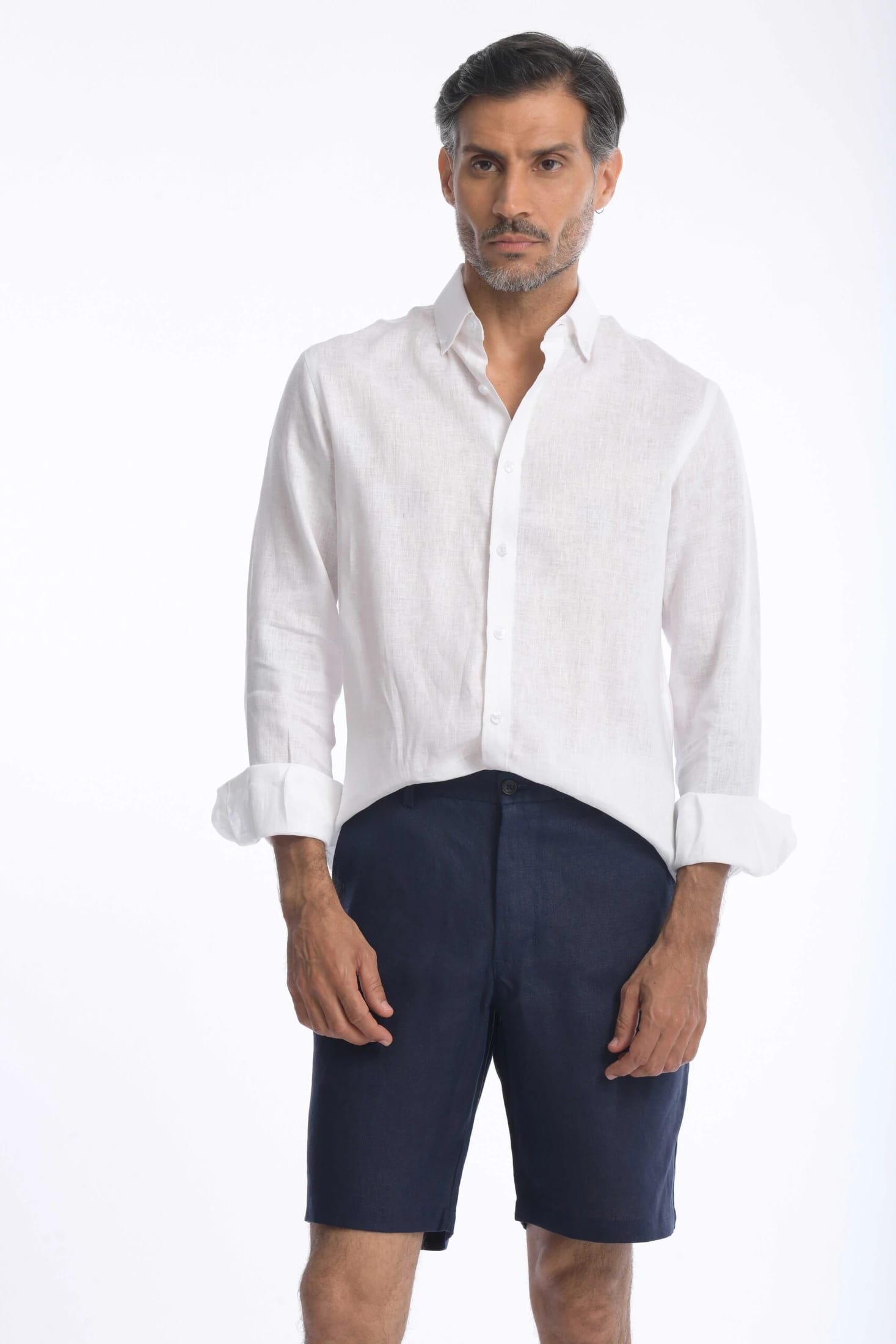 Bermuda Lino Azul Navy - imagen 11