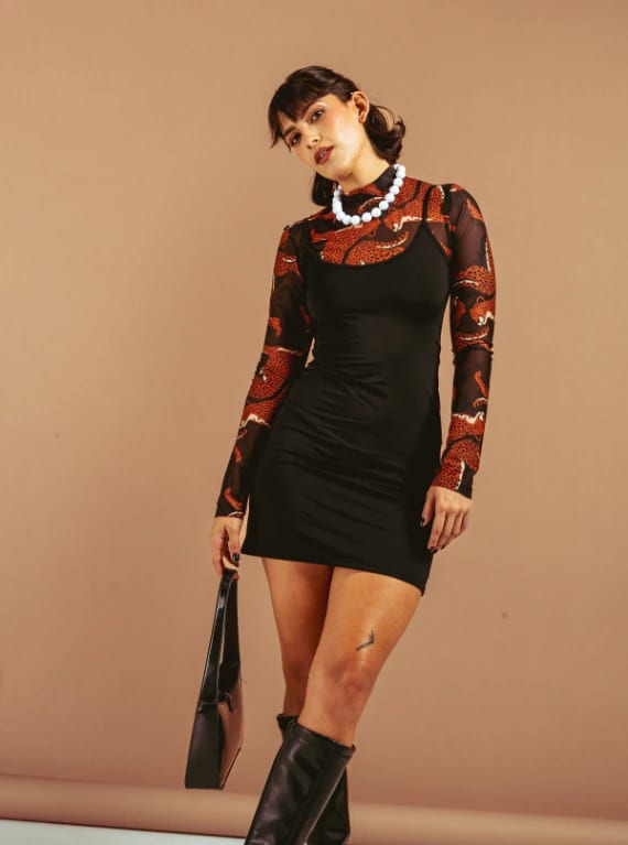 FORRO VESTIDO LEOPARDO - imagen 2
