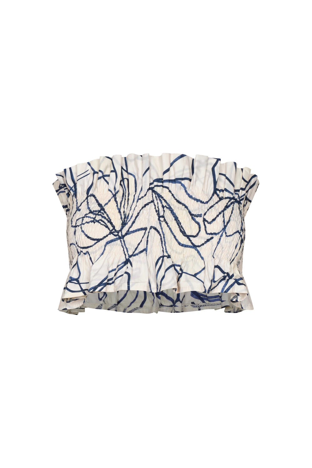 Crop top caracola ivory navy - imagen 2