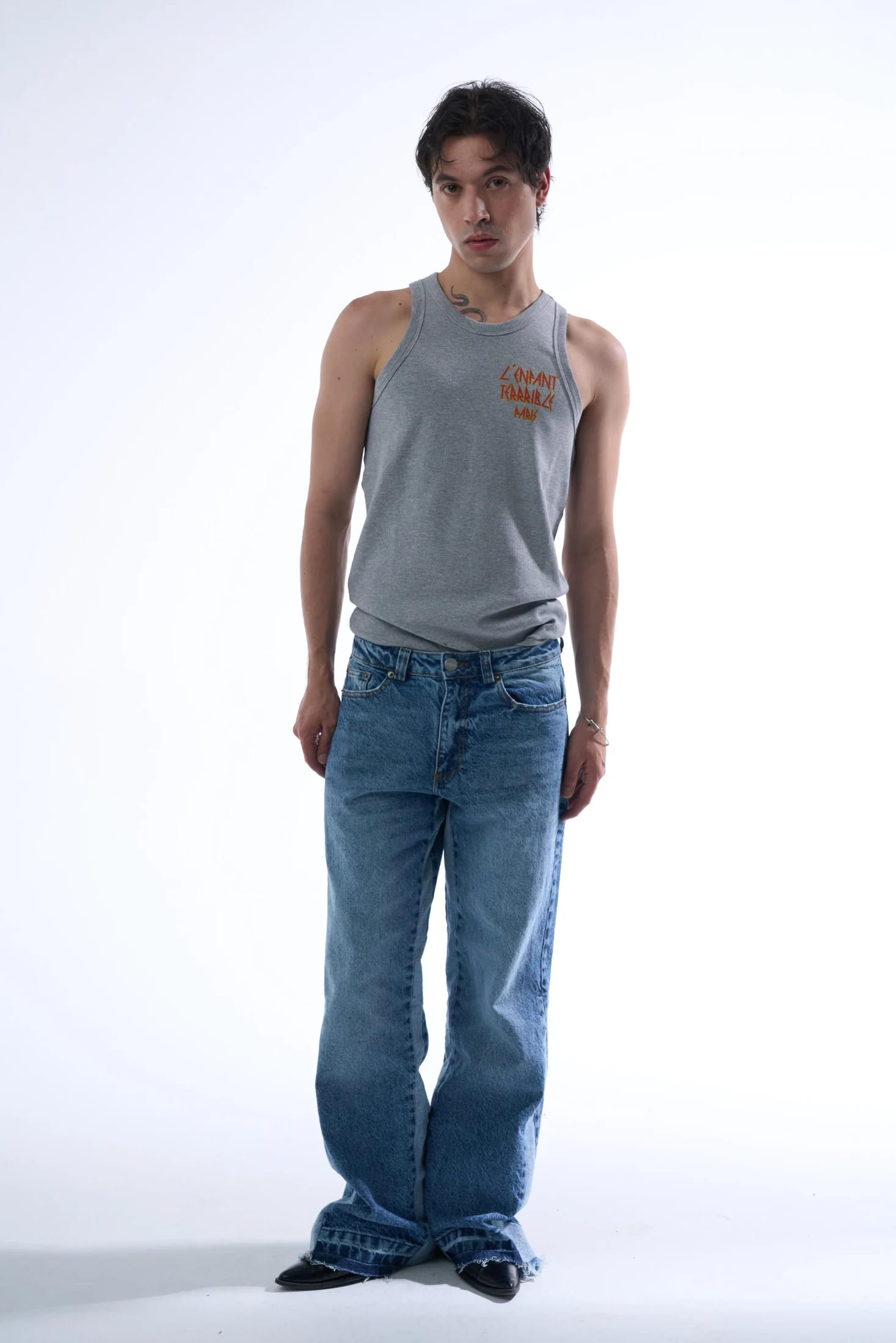 L'ENFANT GRAY MEN TANK TOP - imagen 6