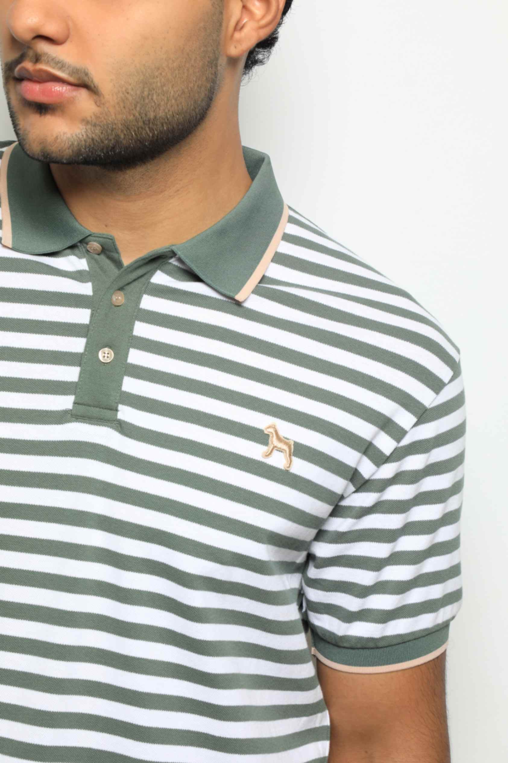 Polo Fashion Rayas Verde - imagen 2